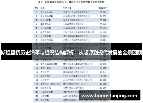 斯坦福桥历史沿革与组织结构解析：从起源到现代发展的全景回顾